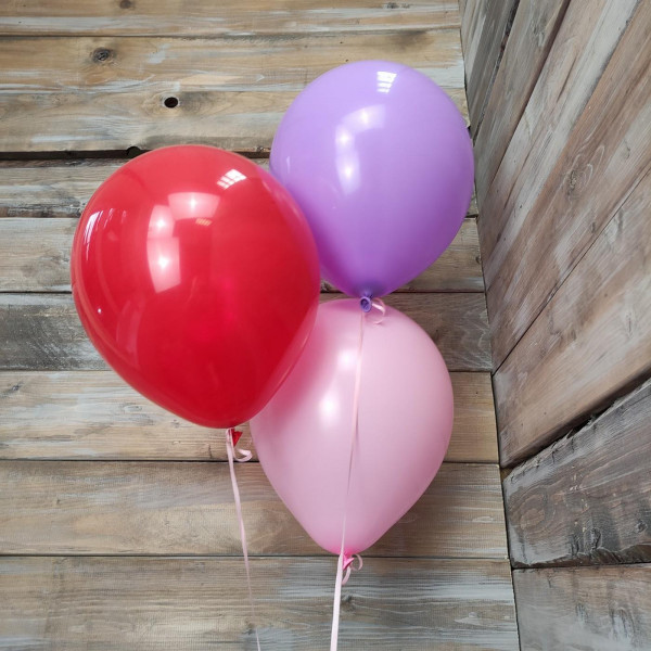 сет из 3х шаров: красный, фиолетовый и розовый - цветы с доставкой Ялта