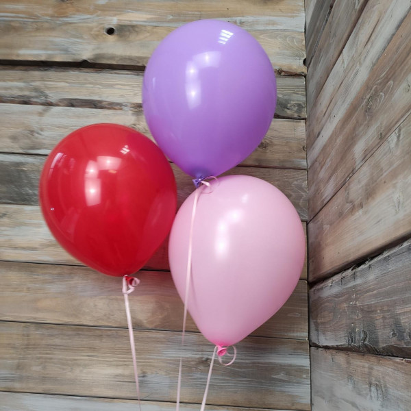 сет из 3х шаров: красный, фиолетовый и розовый - цветы с доставкой Ялта